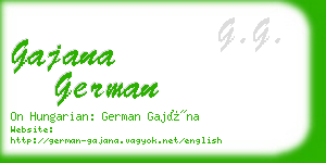 gajana german business card